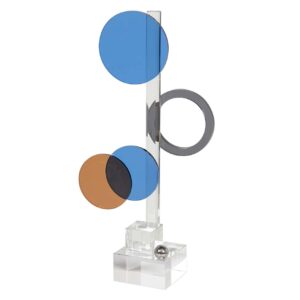 FIGURA CRISTAL AZUL 28x12x57 CM
