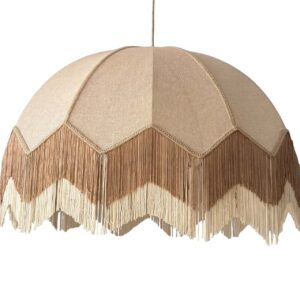 LAMPARA DE TECHO LINO FLECOS MARRON 91x91x73 CM