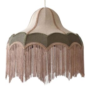 LAMPARA DE TECHO LINO FLECOS VERDE 61x61x53 CM