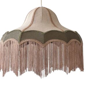 LAMPARA DE TECHO LINO FLECOS VERDE 72x72x56 CM