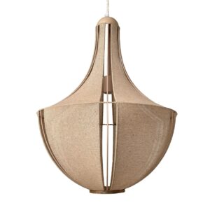 LAMPARA DE TECHO LINO BEIGE 50x50x65 CM