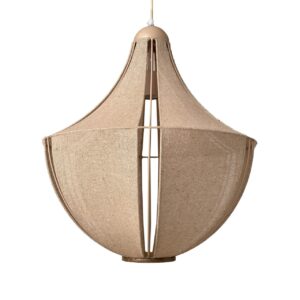 LAMPARA DE TECHO LINO BEIGE 50x50x57 CM