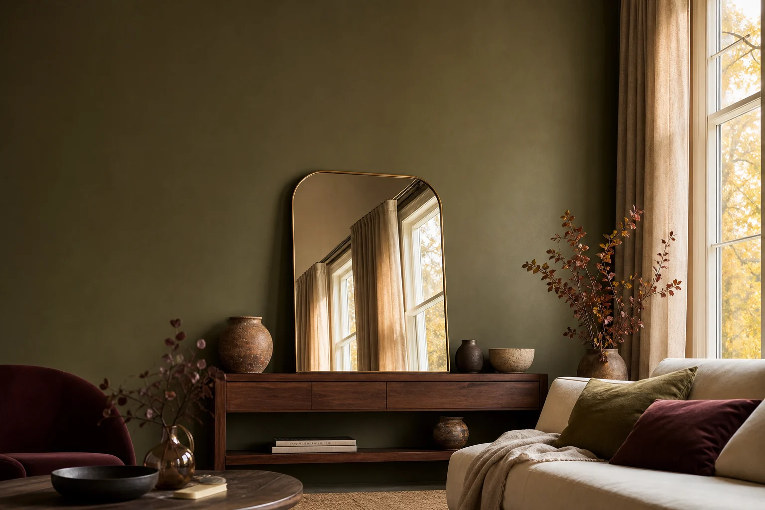 Espejos decorativos: cómo multiplicar la luz en otoño