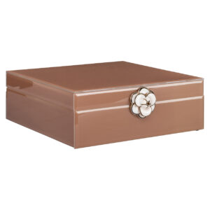 Storage box Floral brown large