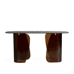 Consola 160x40x76 Cristal Templado -- Ámbar