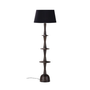 Lámpara de Pié sin pantalla 26x26x132 Madera de Mango -- Nogal