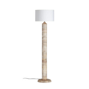 Lámpara de Pié sin pantalla 29x29x131 Madera de Mango -- Blanco Lavado