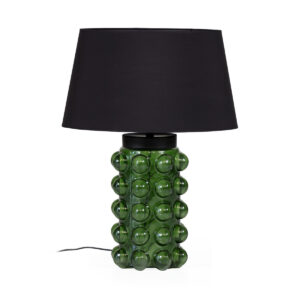 Lámpara de Sobremesa sin pantalla 22x22x41 Metal/Vidrio -- Negro/Verde