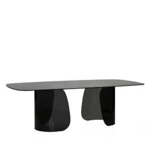 Mesa Comedor 240x120x75 Cristal Templado/Cristal Templado -- Ahumado