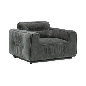 Sillón 112x95x74 Tela -- Gris Oscuro