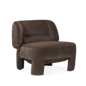 Sillón 81x87x76 Tela -- Marrón Oscuro